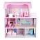 Little Story Wooden Dollhouse Triple Floor Castle Villa w/ Furniture and Accessories - Pink