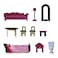 Little Story Wooden Dollhouse Triple Floor Extra large w/ Escalator, Furniture and Accessories - Pink