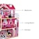 Little Story Wooden Dollhouse Triple Floor Extra large w/ Escalator, Furniture and Accessories - Pink