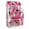 Little Story Wooden Dollhouse Triple Floor Extra large w/ Escalator, Furniture and Accessories - Pink
