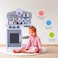 Little Story Wooden Kitchen w/ Wall Clock - Slate Grey
