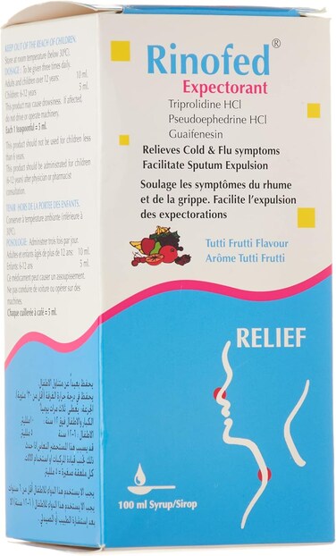 Rinofed Exp Expectorant Cough Syrup 100ml