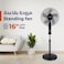 كيون مروحة ستاند عامودية، 4 سرعات، قدرة 60 واط، لون أسود، ريموت كنترول للتحكم، موديل KHD/608