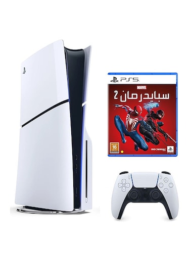 وحدة تحكم سوني بلاي ستيشن 5 رفيعة، إصدار المملكة العربية السعودية مع لعبة سبايدرمان 2 (النسخة العربية / الإنجليزية)