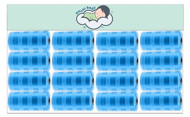 Amchi Baby Disposable Scented Bags pack of 16 rolls/320 Bags- Blue