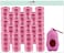 Amchi Baby Disposable Scented Bags pack of 18 rolls/360 Bags with Dispenser- Pink
