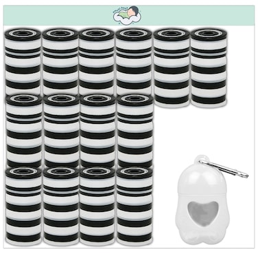 Amchi Baby Disposable Scented Bags pack of 14 rolls/280 Bags with Dispenser- White