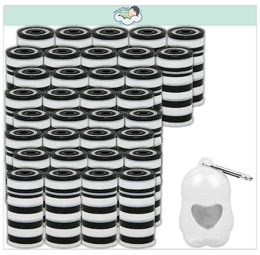 Amchi Baby Disposable Scented Bags pack of 34 rolls/680 Bags with Dispenser- White