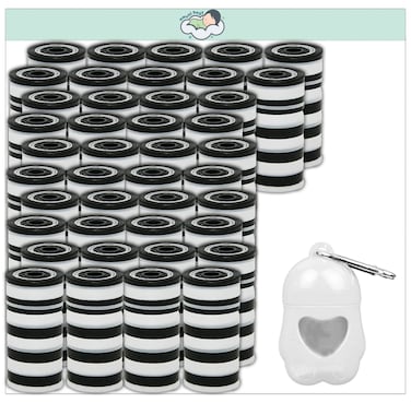 Amchi Baby Disposable Scented Bags pack of 42 rolls/840 Bags with Dispenser- White