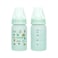 LuQu Silicone Coating (Glass Inside/Silicone Outside) Nursing Bottle, Streamlined Body, Natural Feel, Easy to Clean, Heat-Resistant, 120 ML, +3M