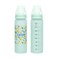 LuQu Silicone Coating (Glass Inside/Silicone Outside) Nursing Bottle, Streamlined Body, Natural Feel, Easy to Clean, Heat-Resistant, 240 ML, +6M