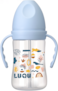 زجاجة رضاعة لوكو من البولي بروبلين بمقبض وقشة مضادة للمغص، سعة 240 مل، حجم الحلمة- كبير، من 6 أشهر فما فوق.