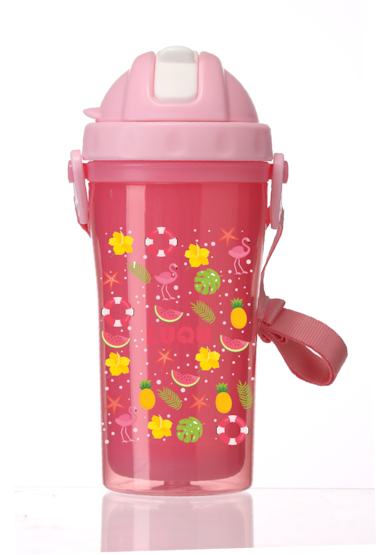 LuQu Kids Double Layer Heat Insulation Water Bottle, 340ML