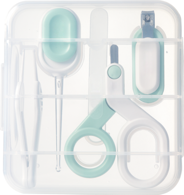 LuQu 5-in-1 Baby Nail Care Set, Baby Nail Clippers, Scissors, Ear Spoon Cleaning, Tweezers,Nail File,  Baby Manicure Set for Newborns, Children, Toddlers, Infants