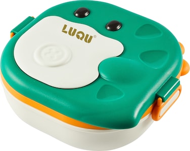 LuQU Dinosaur Lunch Box for Kids - Insulated Lunch Box with Leak Proof Thermos Food Packing - 3 Compartments.