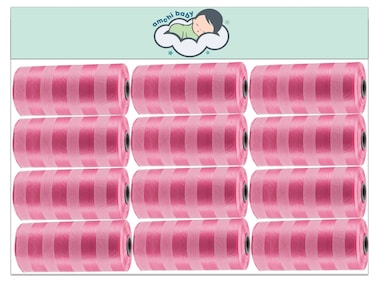 Amchi Baby Disposable Scented Bags pack of 12 rolls/240 Bags- Pink