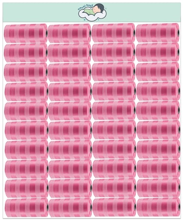 Amchi Baby Disposable Scented Bags pack of 40 rolls/800 Bags- Pink