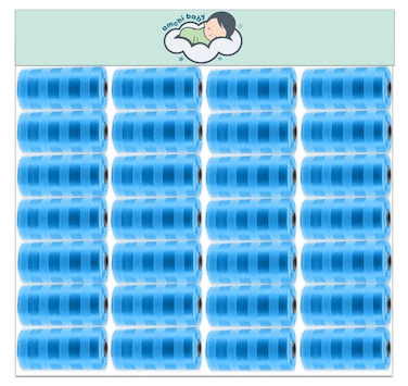 Amchi Baby Disposable Scented Bags pack of 28 rolls/560 Bags- Blue