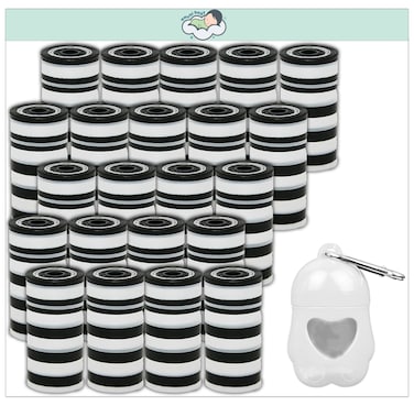 Amchi Baby Disposable Scented Bags pack of 22 rolls/440 Bags with Dispenser- White