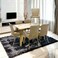 Marble dining table - 6 chairs - gold