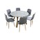 Round dining table 6 chairs