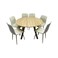 Round dining table 6 chairs