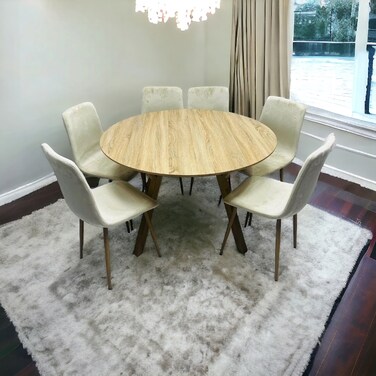Round dining table 6 chairs