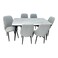 Marble dining table with 6 chairs