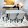 Marble dining table with 6 chairs