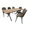 Wooden dining table with 6 chairs