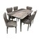 Marble dining table with 6 chairs