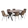 Wooden dining table - 6 chairs