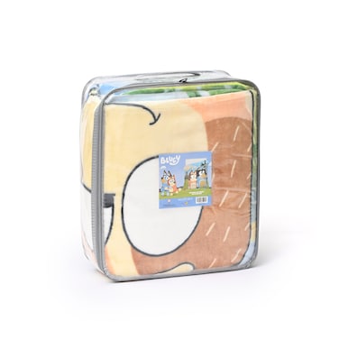 Bluey Raschel Blanket - Ultra-Soft &amp; Lightweight 100% Polyester Throw  -  - Blue Color