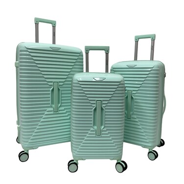 مجموعة حقائب سفر VIPTOUR من 3 قطع مصنوعة من مادة البولي بروبيلين ذات الجوانب الناعمة مقاس 21/25/29 بوصة