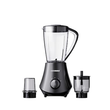 خلاط عصارة ستارجولد 3 في 1، سعة 1.5 لتر، 600 وات، عصارة، مطحنة، مفرمة مع شفرات من الفولاذ المقاوم للصدأ، قفل أمان ووظيفة النبض