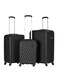 VIPTOUR ABS Hardside 3Pcs Trolley Luggage Set Spinner Wheels With Number Lock 20/24/28 Inches