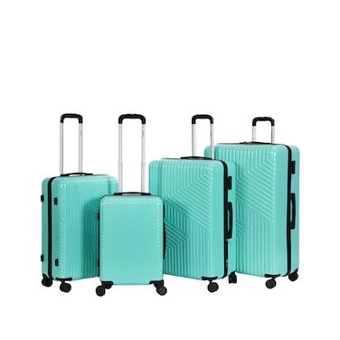STARLIFE Luggage 4 Pcs Hardside Luggage Set Spinner 4 Wheels Number Lock Luggage Trolley 20/24/28/32 Inches