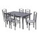 Iron dining table with 6 chairs