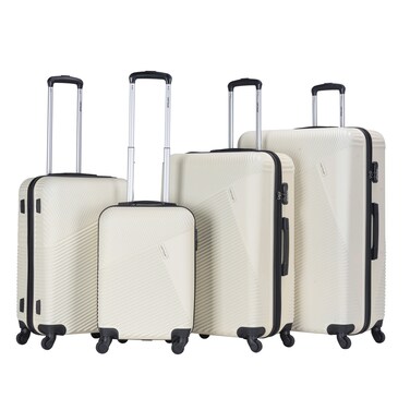 VIPTOUR ABS Hardside 4Pcs Trolley Luggage Set Spinner Wheels With Number Lock 20/24/28/32 Inches