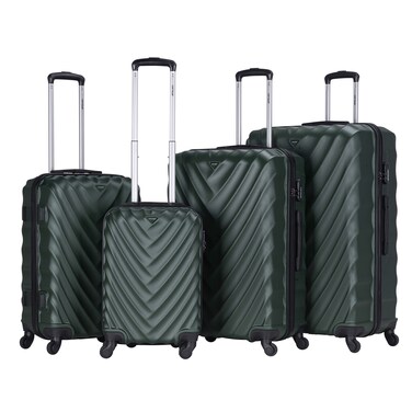VIPTOUR ABS Hardside 4Pcs Trolley Luggage Set Spinner Wheels With Number Lock 20/24/28/32 Inches