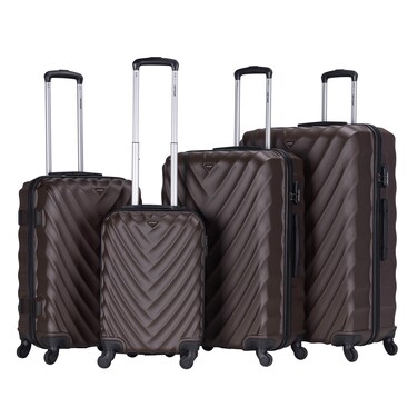 VIPTOUR ABS Hardside 4Pcs Trolley Luggage Set Spinner Wheels With Number Lock 20/24/28/32 Inches