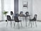 Ceramic dining table - 6 chairs - black