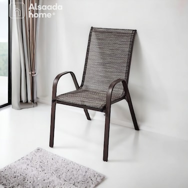 Single outdoor chair - brown