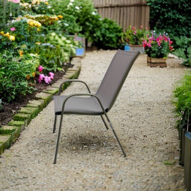 كرسي خارجي مفرد - رمادي