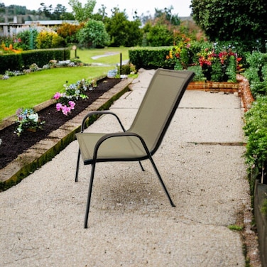 Single outdoor chair - brown