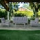 5 seater outdoor seating with a table