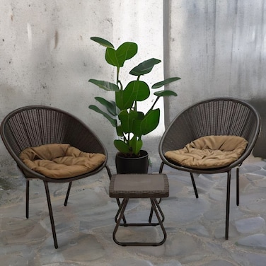 جلسة شاي خارجية 2 مقعد مع طاولة