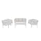 White-beige aluminum outdoor seating area, 7 seats
