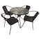 4-seat coffee shop with a glass table