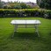 Single outdoor glass coffee table - 70-150 cm